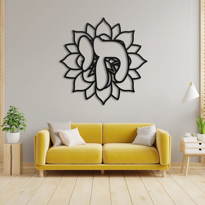 Chai | Alive In Hebrew Mandala Metal Wall Art חי - Oytiot