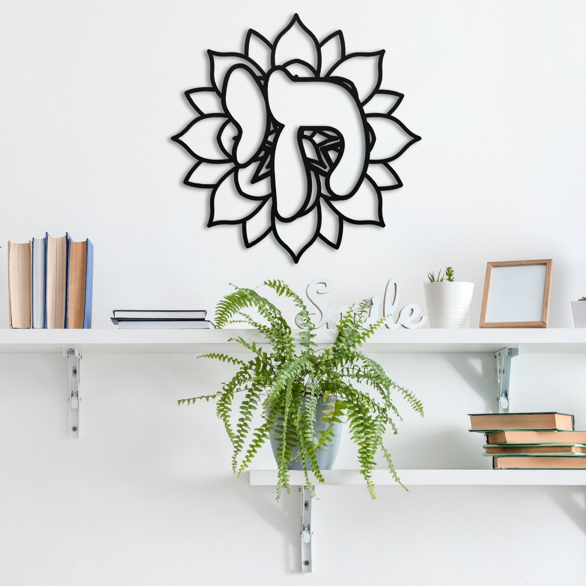 Chai | Alive In Hebrew Mandala Metal Wall Art חי - Oytiot