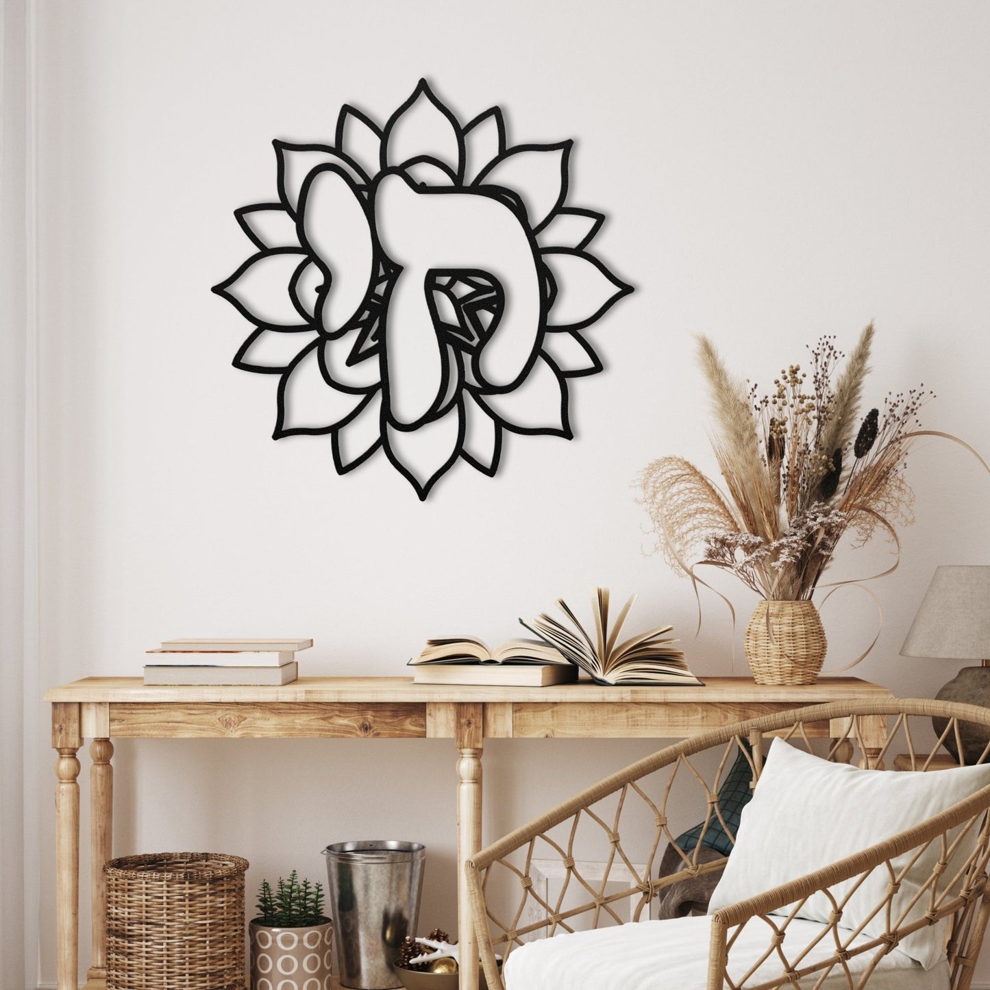 Chai | Alive In Hebrew Mandala Metal Wall Art חי - Oytiot