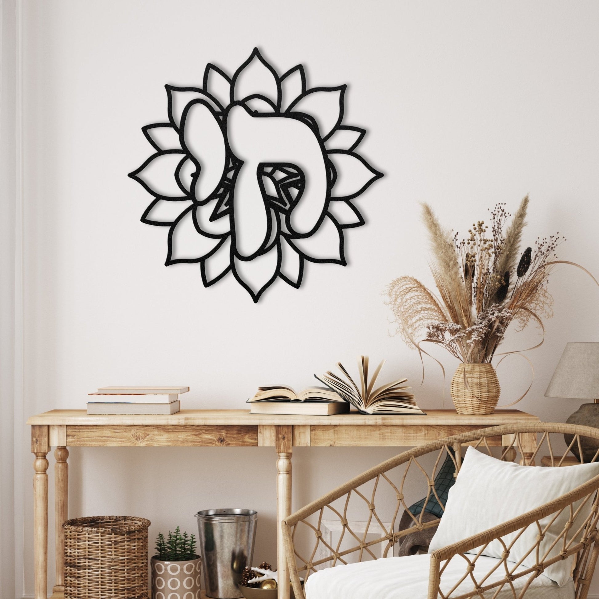 Chai | Alive In Hebrew Mandala Metal Wall Art חי - Oytiot