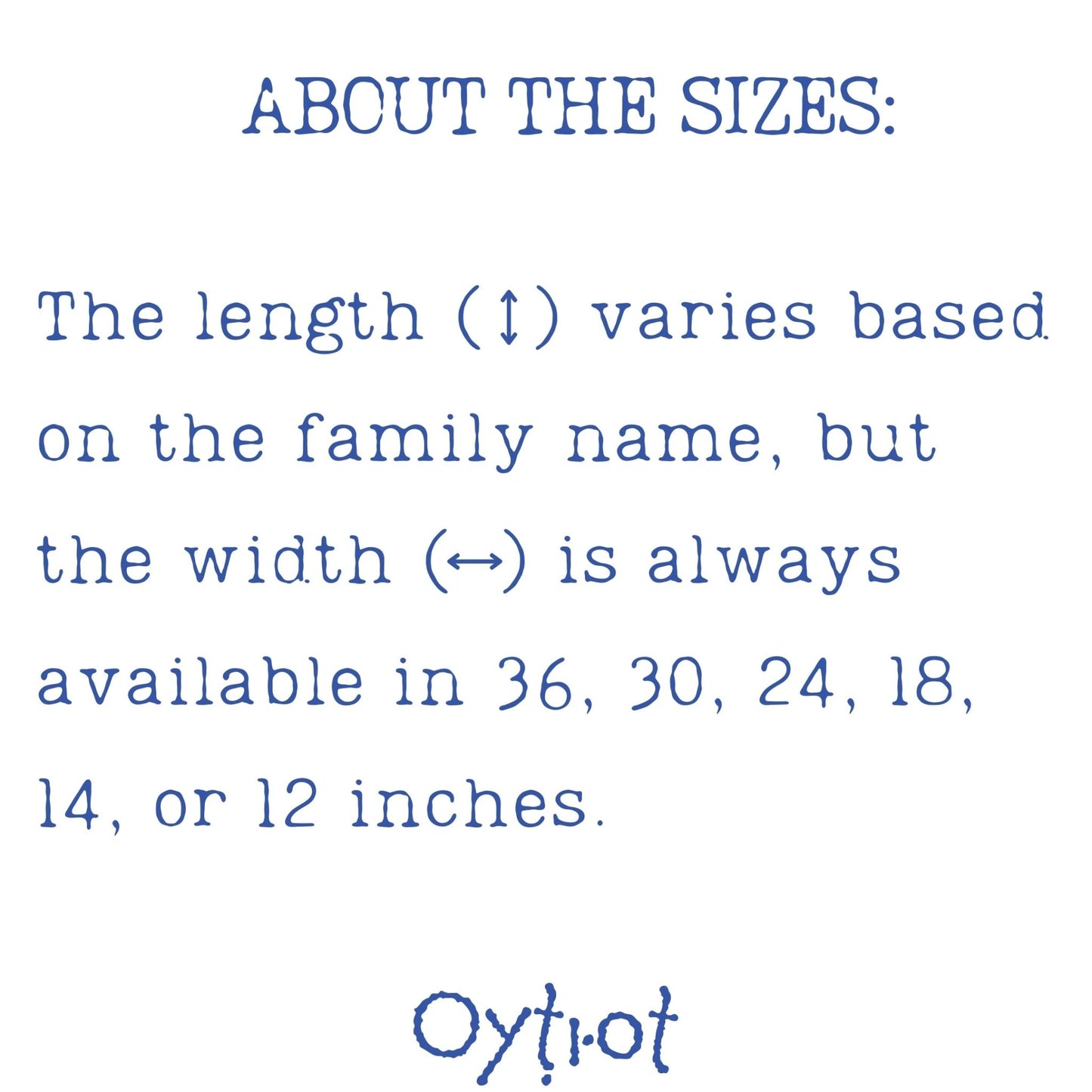 Customizable Hebrew Last Name Metal Sign - Oytiot