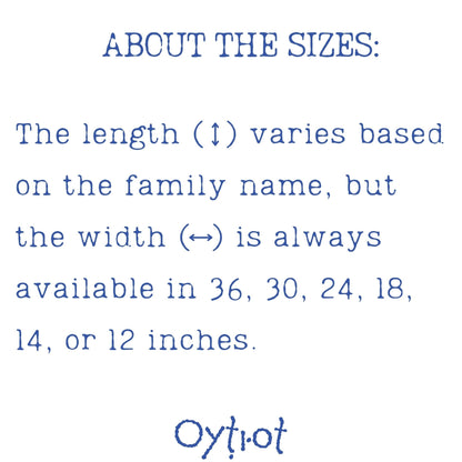 Customizable Hebrew Last Name Metal Sign - Oytiot