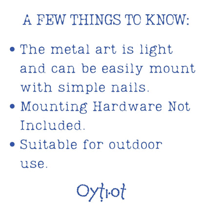 Customizable Hebrew Last Name Metal Sign - Oytiot