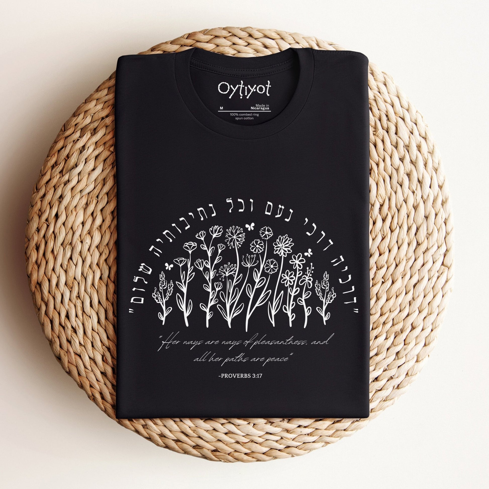 דרכי נעם | Proverbs 3:17 Hebrew T-shirt - Oytiot