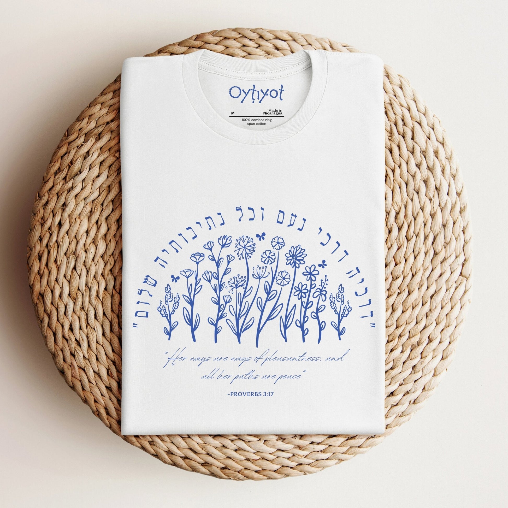 דרכי נעם | Proverbs 3:17 Hebrew T-shirt - Oytiot