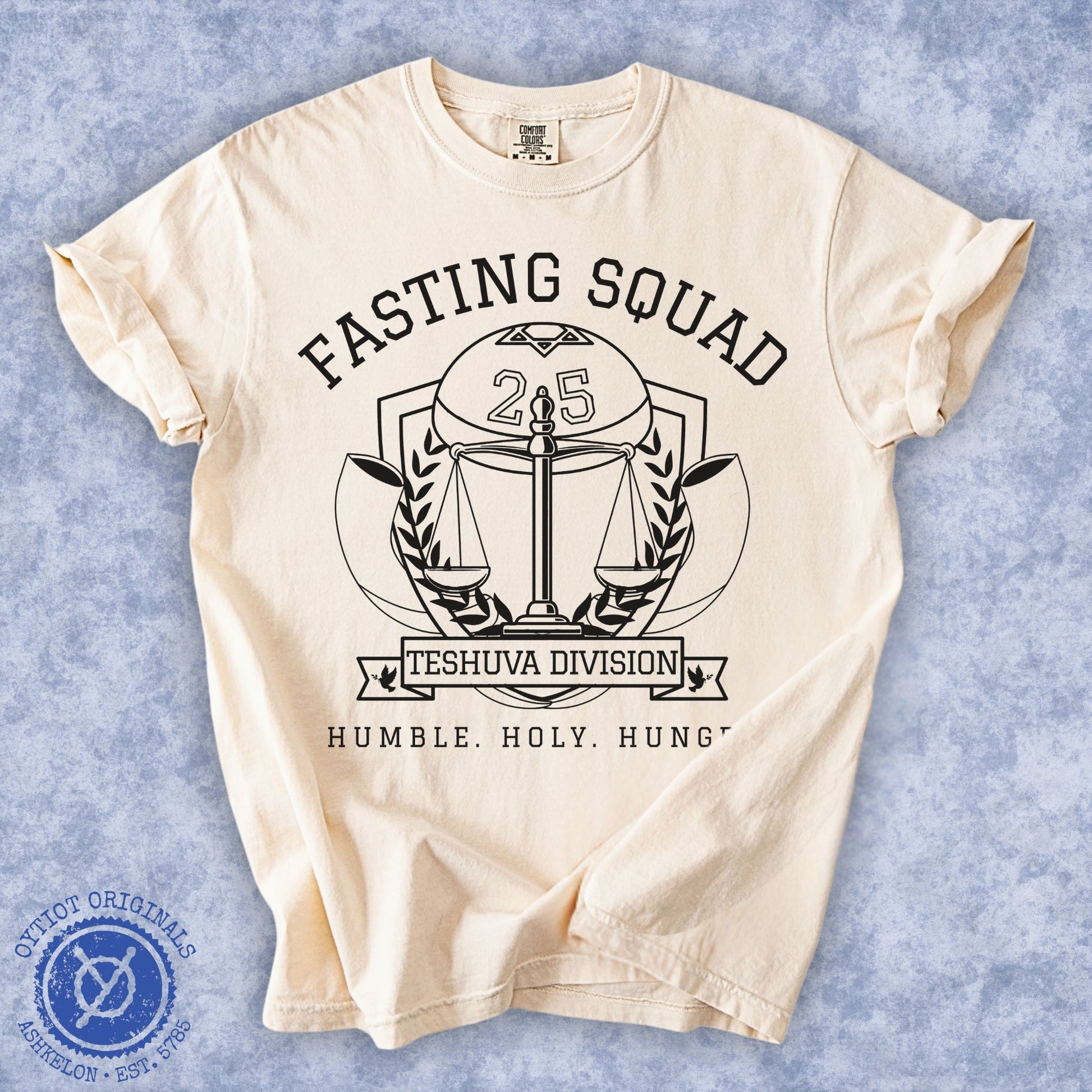 Fasting Squad | Yom Kippur Humor Washed T-shirt - Oytiot