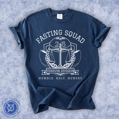 Fasting Squad | Yom Kippur Humor Washed T-shirt - Oytiot