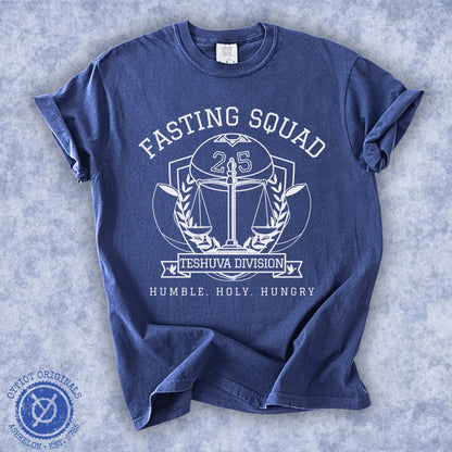 Fasting Squad | Yom Kippur Humor Washed T-shirt - Oytiot