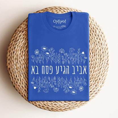 פסח בא | Passover Hebrew T-shirt - Oytiot
