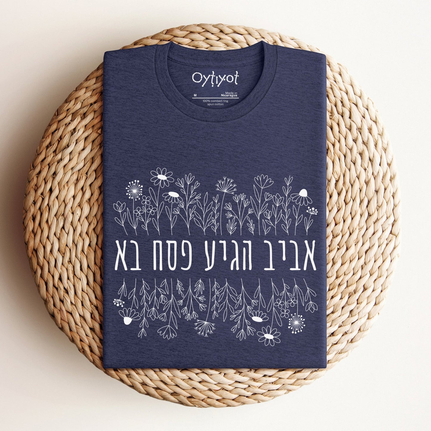 פסח בא | Passover Hebrew T-shirt - Oytiot