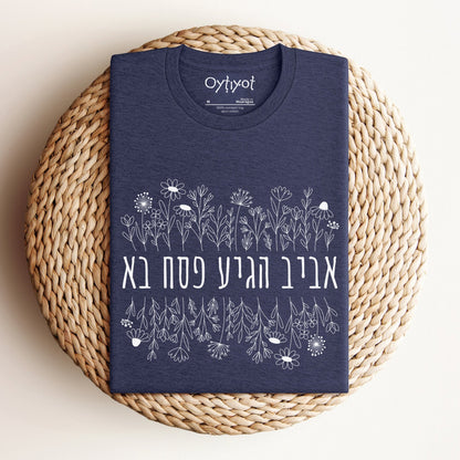 פסח בא | Passover Hebrew T-shirt - Oytiot