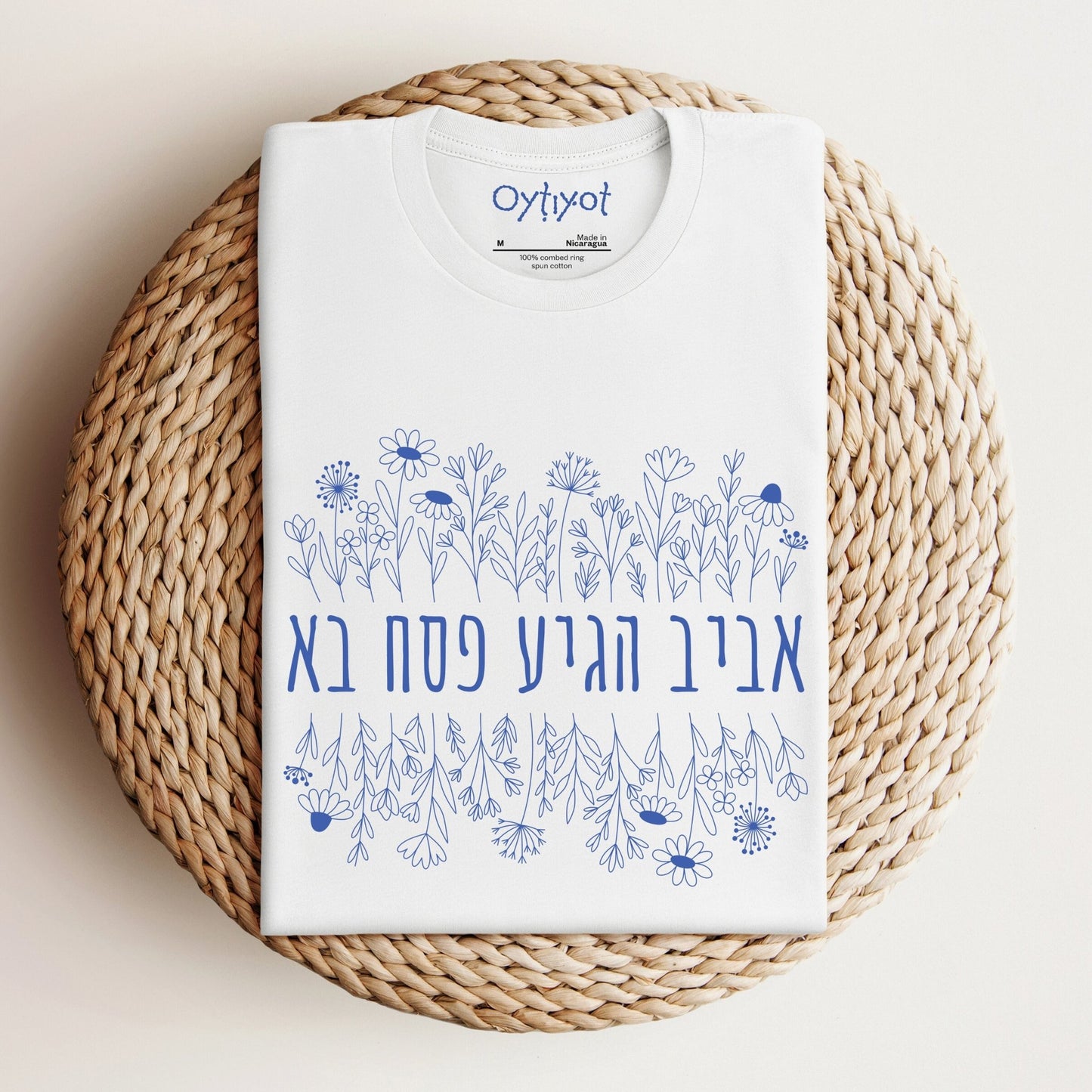 פסח בא | Passover Hebrew T-shirt - Oytiot