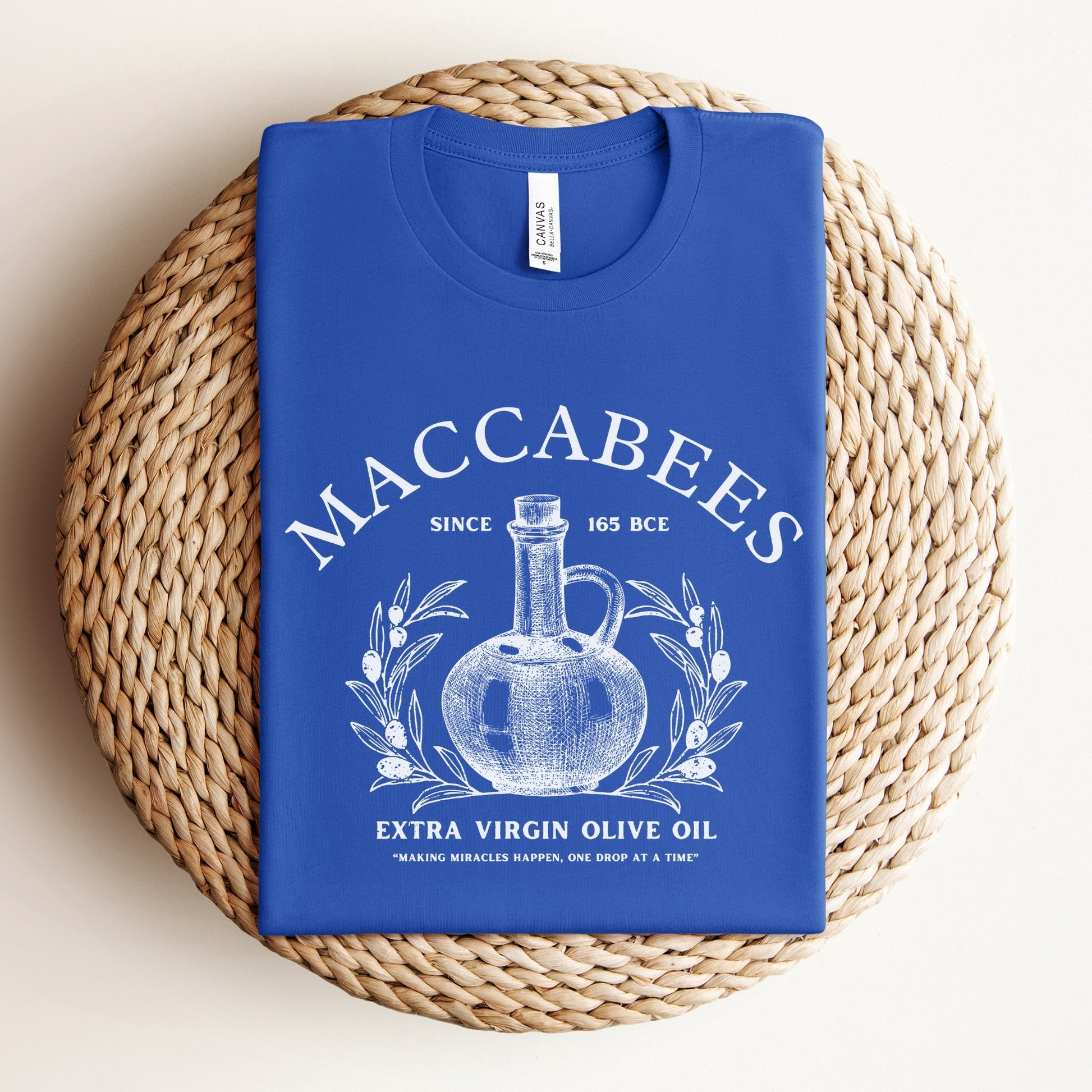 Humoristic Jewish T-shirt | Maccabees Olive Oil - Oytiot