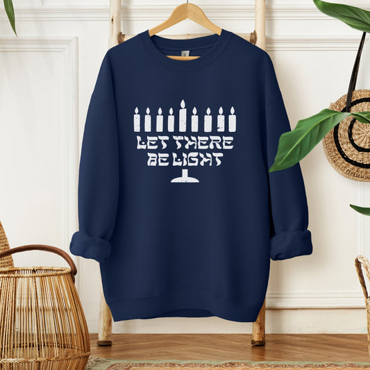 Let There Be Light | Hanukkah Menorah Sweatshirt - Oytiot