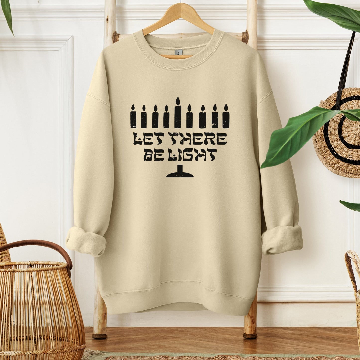 Let There Be Light | Hanukkah Menorah Sweatshirt - Oytiot