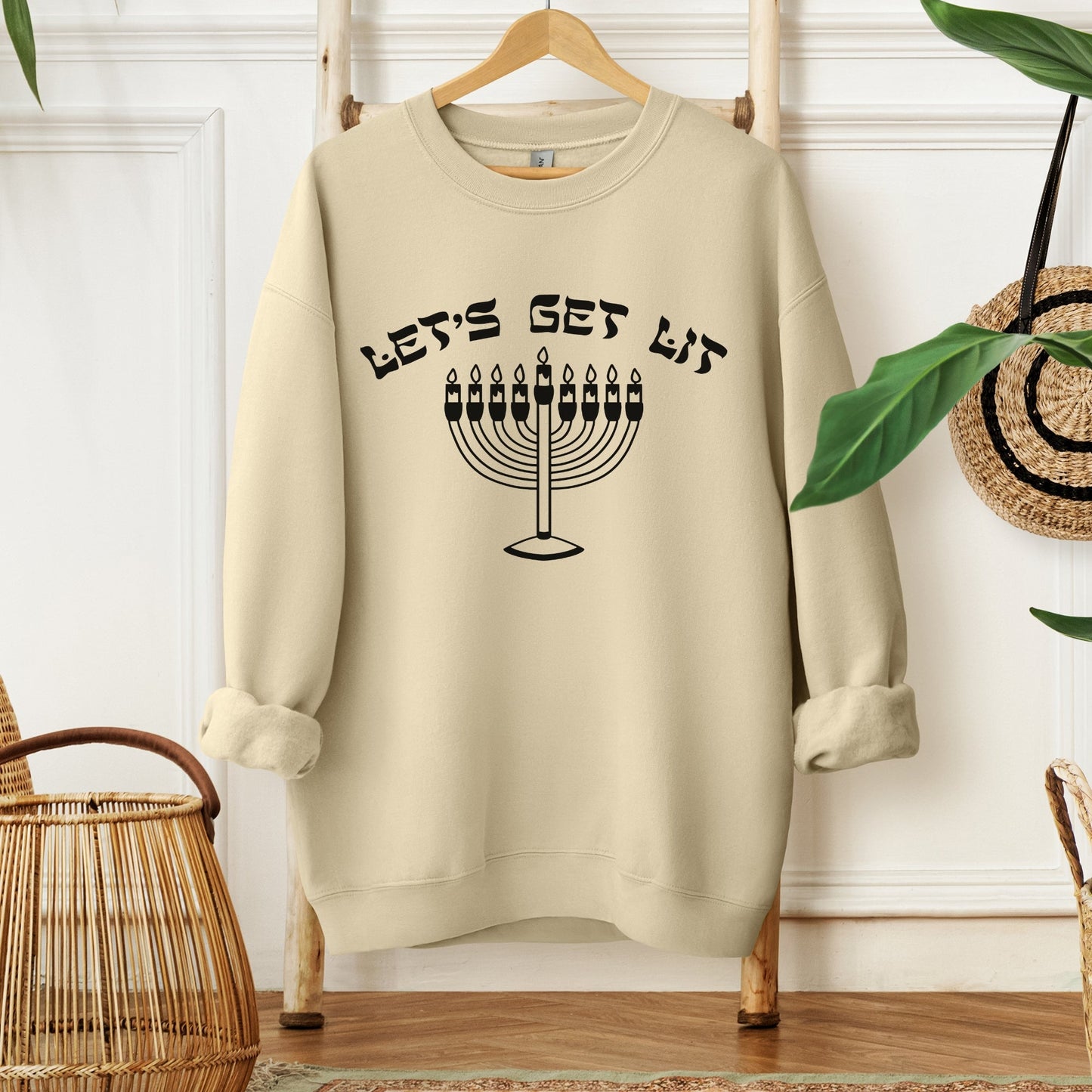 Let's Get Lit | Hanukkah Funny Sweatshirt - Oytiot