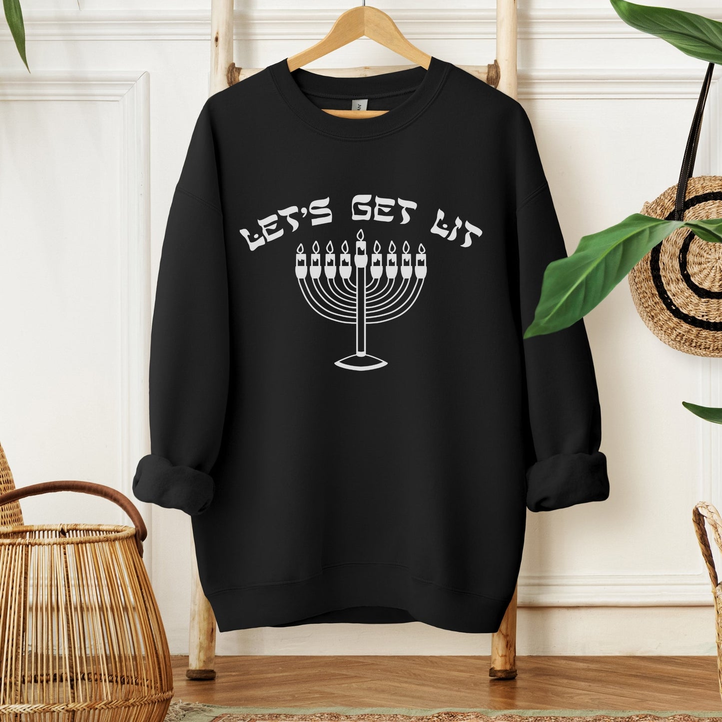 Let's Get Lit | Hanukkah Funny Sweatshirt - Oytiot