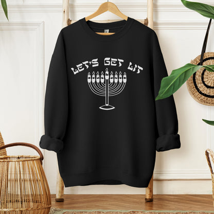 Let's Get Lit | Hanukkah Funny Sweatshirt - Oytiot