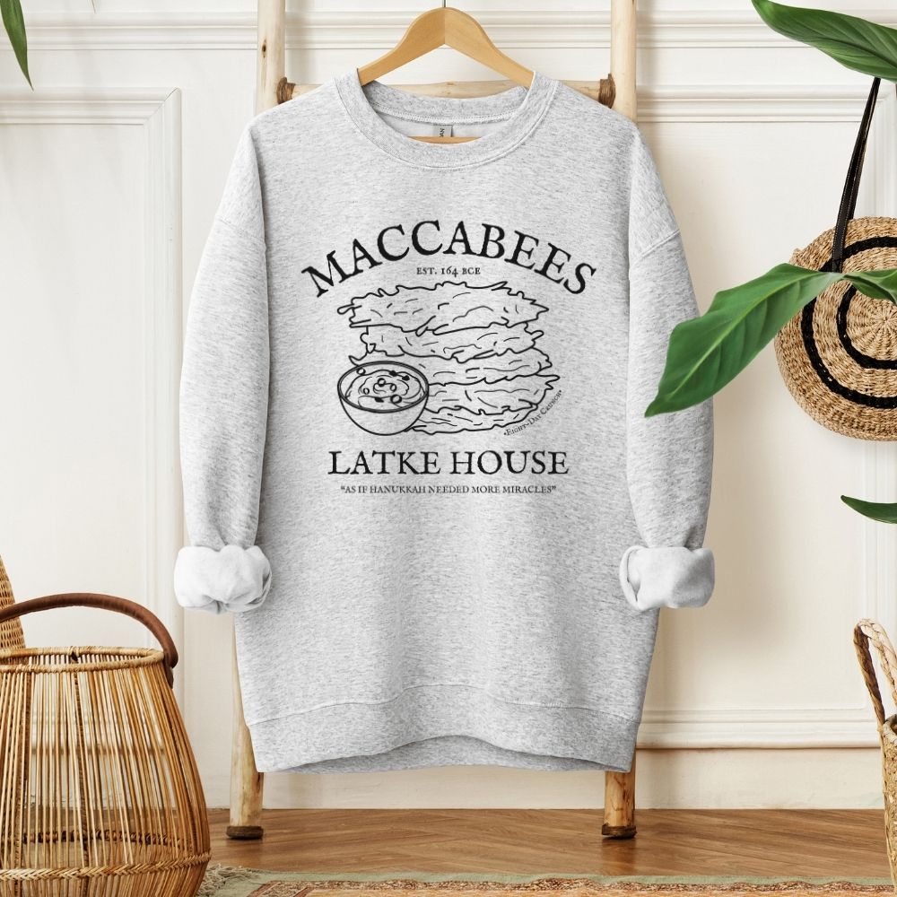 Maccabees Latke House | Hanukkah Humor Sweatshirt - Oytiot