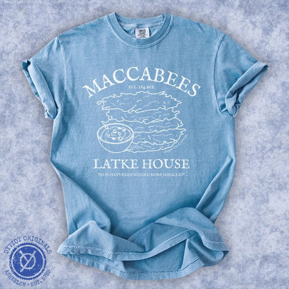 Maccabees Latke House | Hanukkah Humor Washed T-shirt - Oytiot