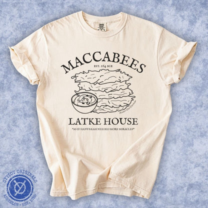 Maccabees Latke House | Hanukkah Humor Washed T-shirt - Oytiot