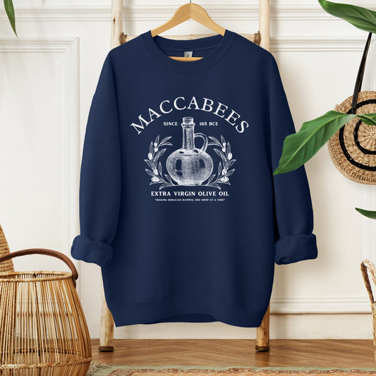 Maccabees Oil Humoristic Hanukkah Sweatshirt - Oytiot