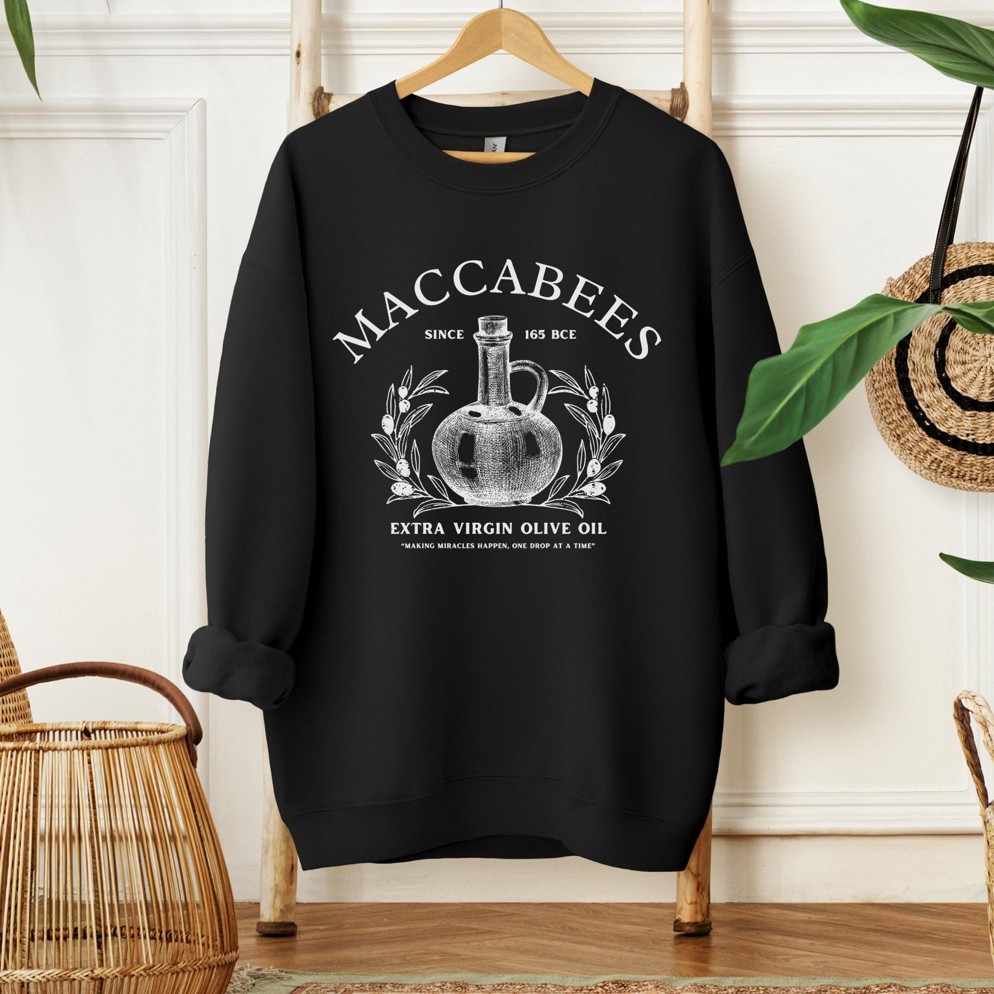 Maccabees Oil Humoristic Hanukkah Sweatshirt - Oytiot