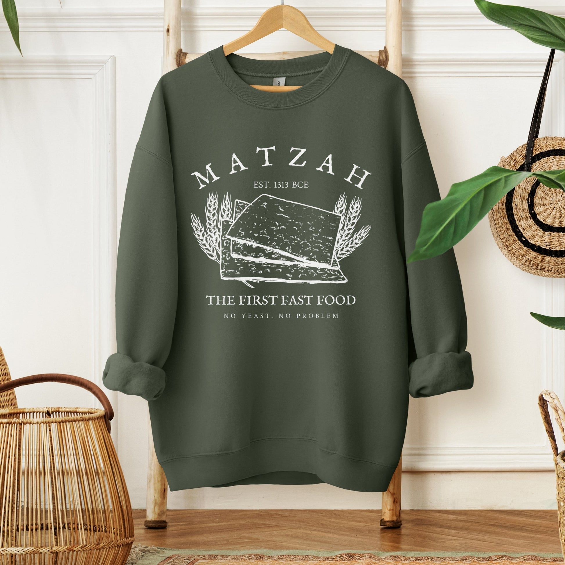 Matzah The First Fast Food | Funny Passover Sweatshirt - Oytiot
