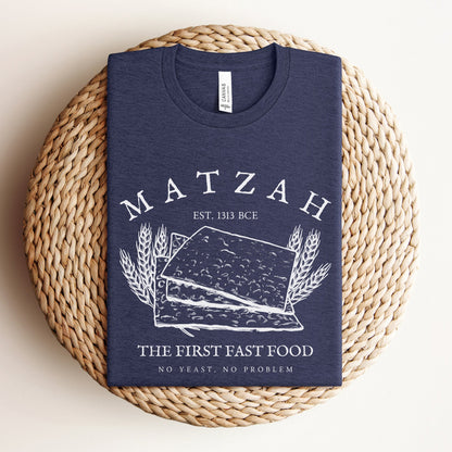 Matzah The First Fast Food | Funny Passover T-shirt - Oytiot
