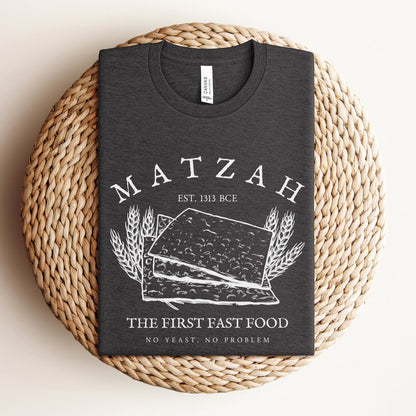 Matzah The First Fast Food | Funny Passover T-shirt - Oytiot