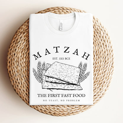 Matzah The First Fast Food | Funny Passover T-shirt - Oytiot