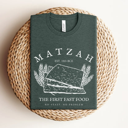 Matzah The First Fast Food | Funny Passover T-shirt - Oytiot