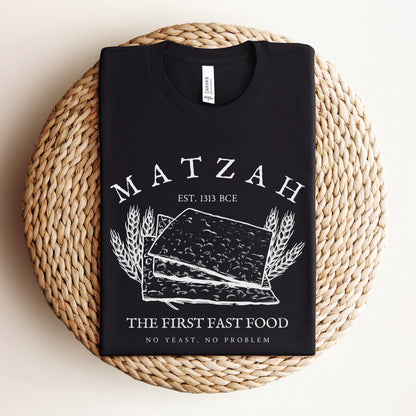 Matzah The First Fast Food | Funny Passover T-shirt - Oytiot