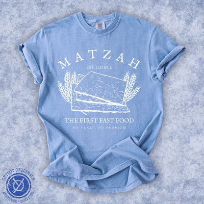 Matzah The First Fast Food | Washed T-shirt - Oytiot