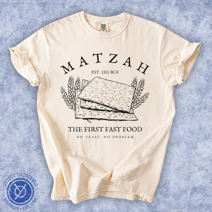 Matzah The First Fast Food | Washed T-shirt - Oytiot