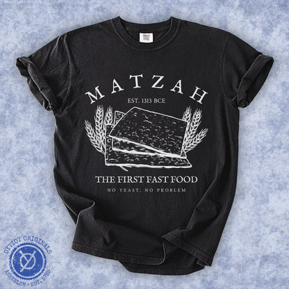 Matzah The First Fast Food | Washed T-shirt - Oytiot