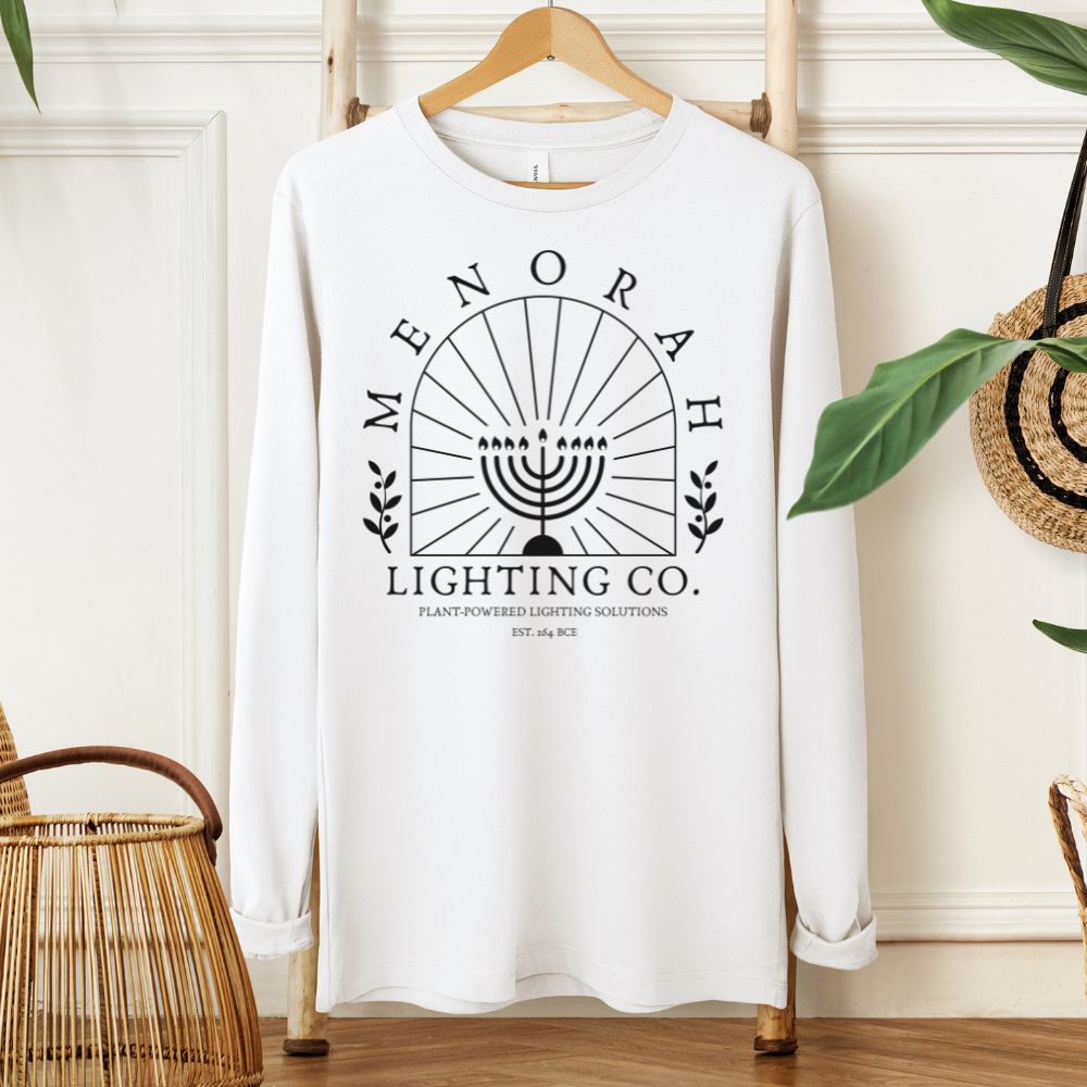 Menorah Lighting Co. | Hanukkah Humor Long Sleeve Tee - Oytiot
