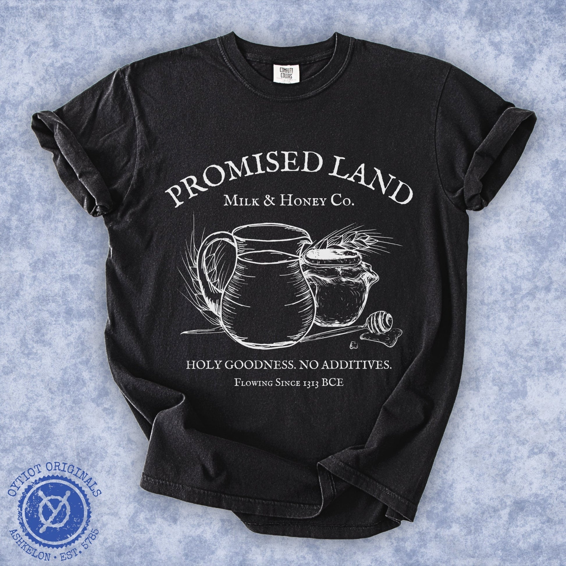 Milk & Honey Co. | Jewish Humor Shavuot Washed T-shirt - Oytiot
