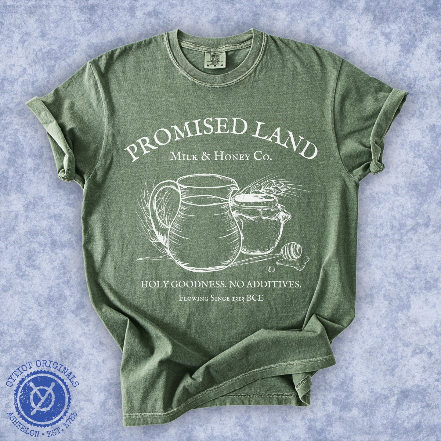 Milk & Honey Co. | Jewish Humor Shavuot Washed T-shirt - Oytiot