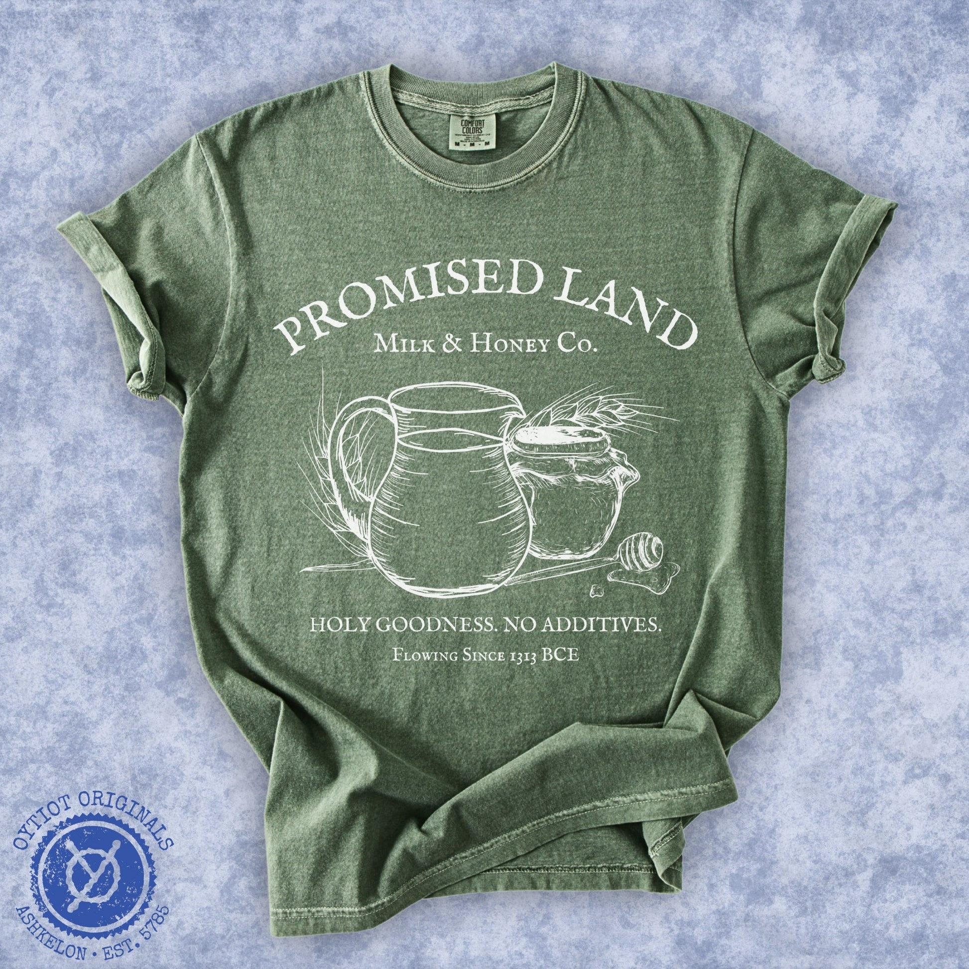 Milk & Honey Co. | Jewish Humor Shavuot Washed T-shirt - Oytiot