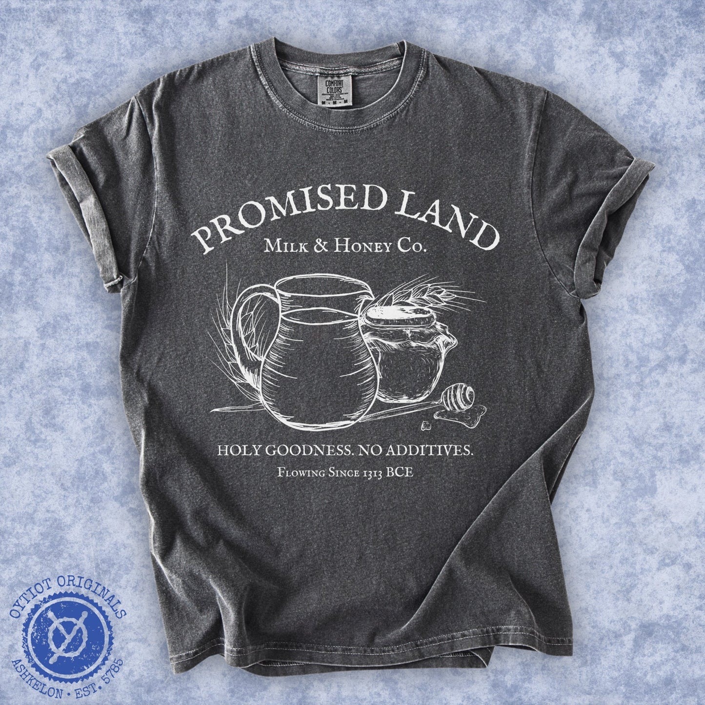 Milk & Honey Co. | Jewish Humor Shavuot Washed T-shirt - Oytiot