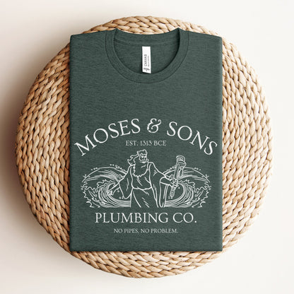 Moses Plumbing Company | Funny Jewish Passover T-shirt - Oytiot
