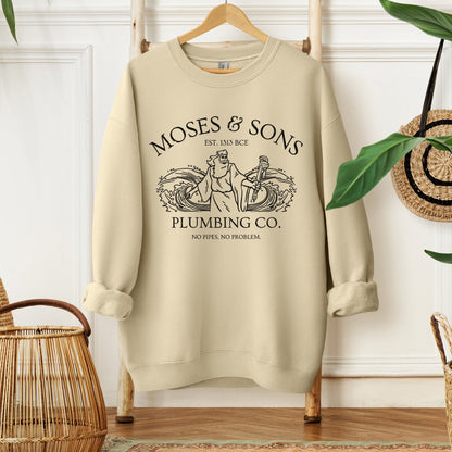 Moses Plumbing Company | Passover Funny Sweatshirt - Oytiot