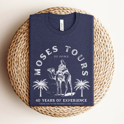 Moses Tours | Jewish Humor Passover T-shirt - Oytiot