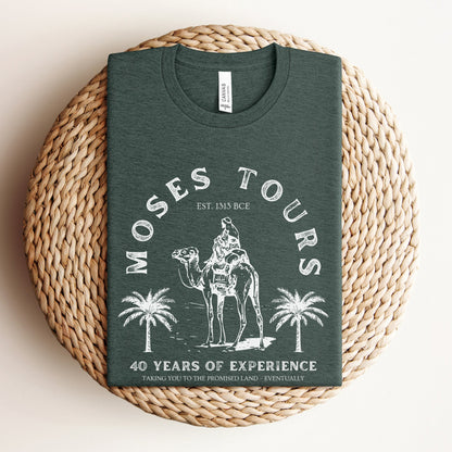Moses Tours | Jewish Humor Passover T-shirt - Oytiot