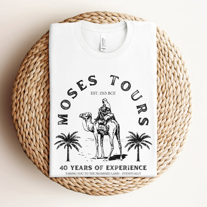Moses Tours | Jewish Humor Passover T-shirt - Oytiot