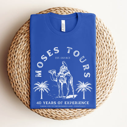 Moses Tours | Jewish Humor Passover T-shirt - Oytiot