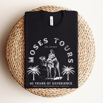 Moses Tours | Jewish Humor Passover T-shirt - Oytiot