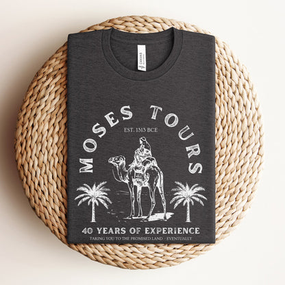 Moses Tours | Jewish Humor Passover T-shirt - Oytiot