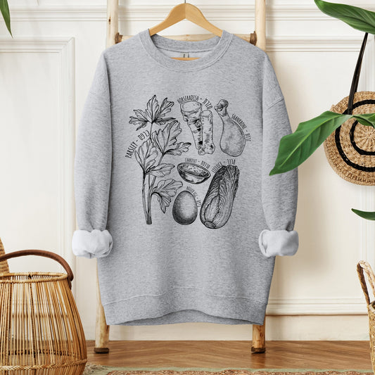 Seder Plate | Leil Haseder Passover Sweatshirt - Oytiot